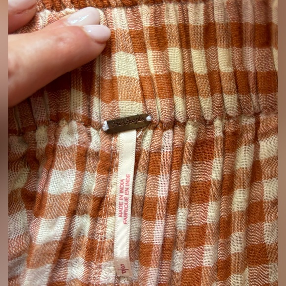 Free People plaid reversible lounge pants. Size Small - Picture 4 of 4